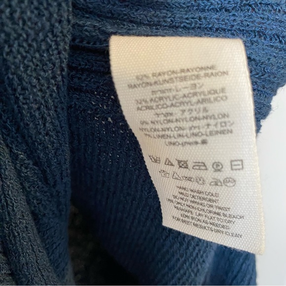 Free People women’s blue Crisscross V-Neck Tunic Sweater - Size extra small XS - Picture 11 of 12